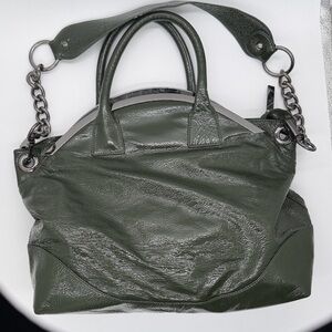 HOBO International Glossy Green Shoulder Bag NWOT